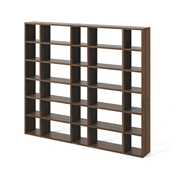 Temno rjava knjižna omara, višina 224 cm-image-2