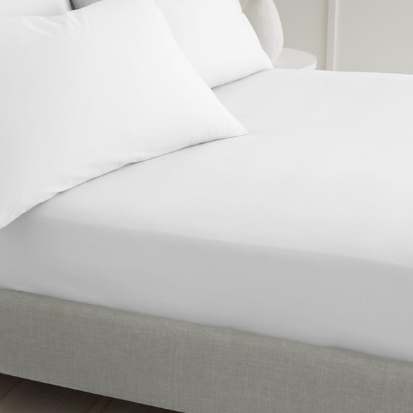 Bela napenjalna rjuha iz bombažnega perkala 90x190 cm Cotton Percale – Bianca-image-2