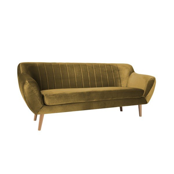 Gorčično rumena trosed Mazzini Sofas Benito-image-2