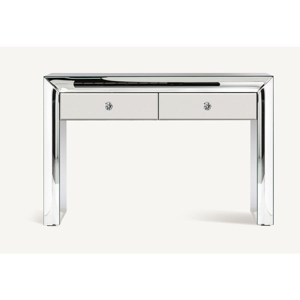 Stranska mizica v srebrni barvi 40x120 cm Diana – Burkina