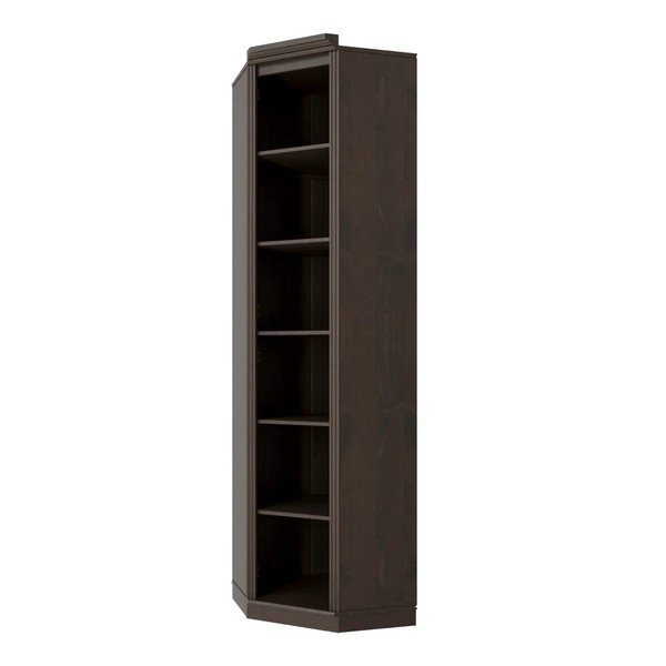 Temno rjav regal iz masivnega bora 85x219x56 cm Anita – Støraa-image-3