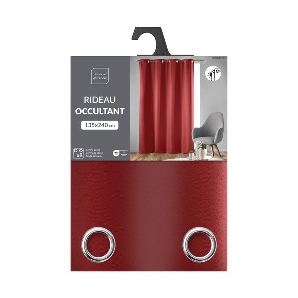 Rdeča zatemnitvena zavesa 135x240 cm Occult – douceur d'intérieur-image-3