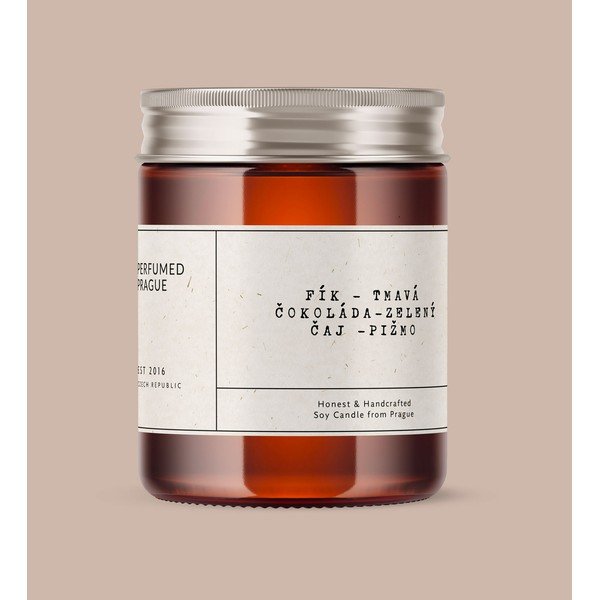 Dišeča sveča iz sojinega voska čas gorenja 40 h #44 Chocolate, Fig, Musk – Perfumed Prague-image-1