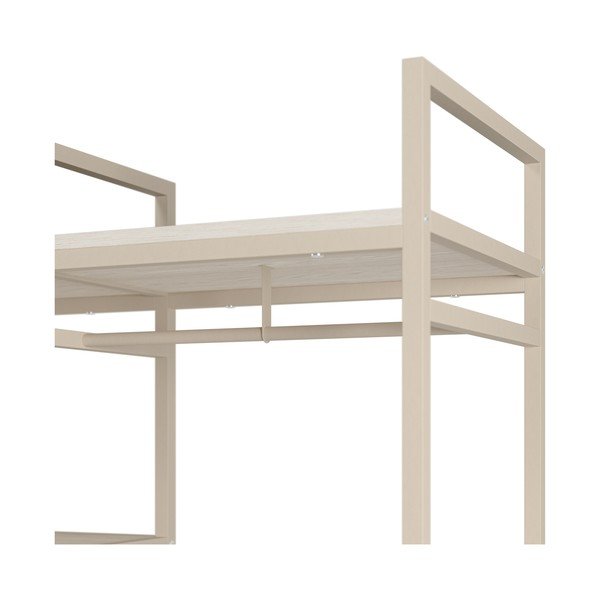 Kremno bela odprta jeklena garderobna omara 140x179,5x40 cm Amara – Marckeric-image-4