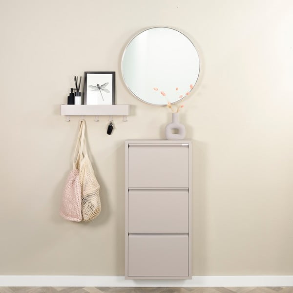 Sivorjava kovinska preklopna omarica za čevlje 50x103x15 cm Billy – Spinder Design-image-1