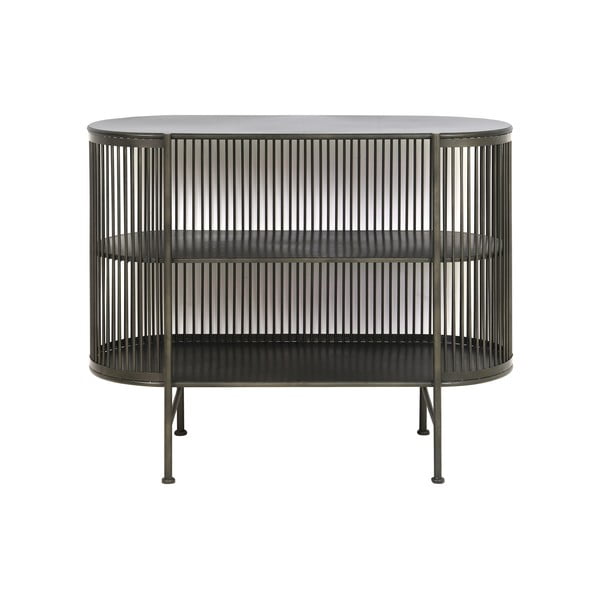 Črna kovinska komoda 100x80 cm Yinthe - Light & Living