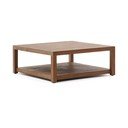 Mizica iz masivnega tika v naravni barvi 90x90 cm Sashi – Kave Home