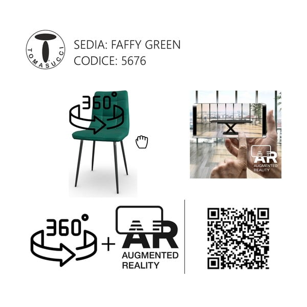 Zeleni žametni jedilni stoli v kompletu 2 ks Faffy – Tomasucci-image-4