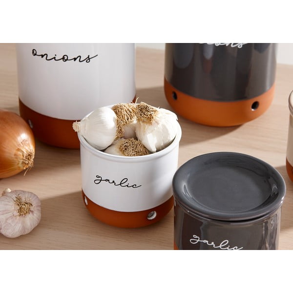 Posoda za shranjevanje za čebulo in česen iz terakote Eco – Ladelle-image-1