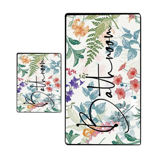 Kopalniške preproge v kompletu 2 ks 60x100 cm Green In Flower – Foutastic