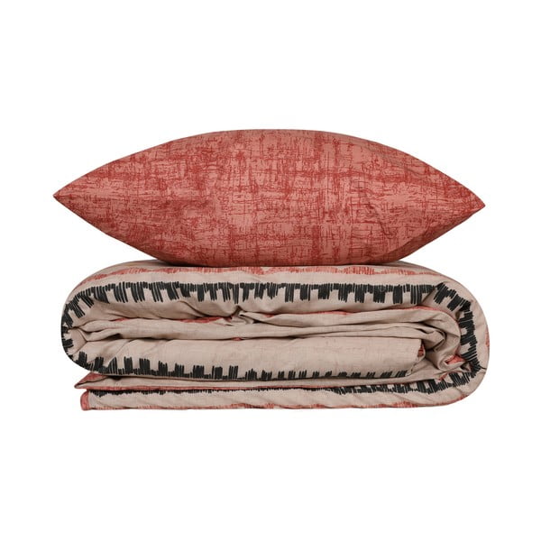 Opečnato oranžna/rjava podaljšana posteljnina za zakonsko posteljo iz renforce bombaža 240x220 cm Felix – Mijolnir-image-1