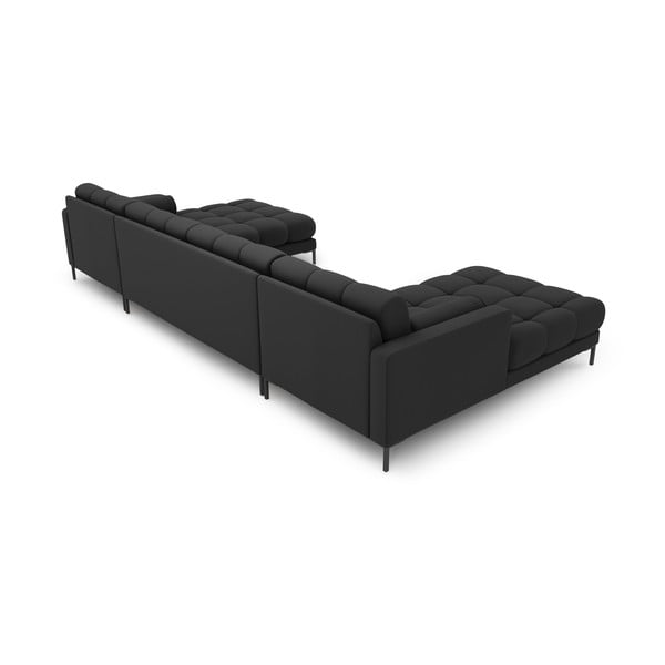 Temno siva kotna sedežna garnitura (v obliki črke "U") Bali – Cosmopolitan Design-image-4