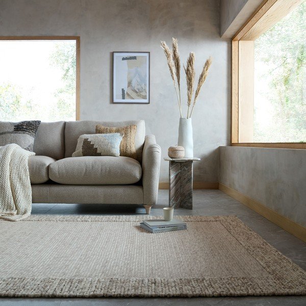 Ročno tkana preproga iz mešanice volne v naravni barvi 200x290 cm Rue – Flair Rugs-image-1