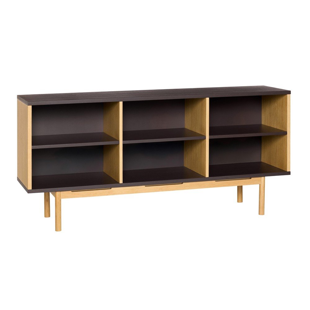 Rjava komoda v hrastovem dekorju 140x65x35 cm Dual