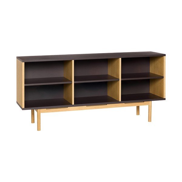 Rjava komoda v hrastovem dekorju 140x65x35 cm Dual – Hübsch