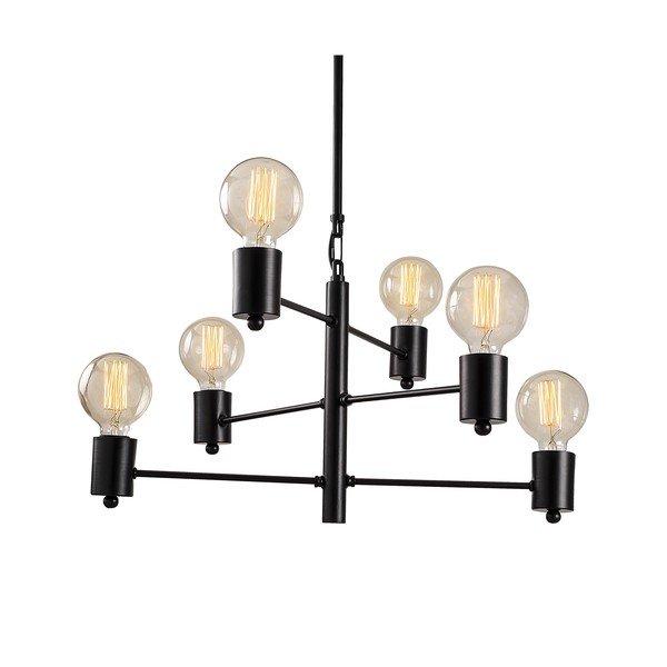 Šesterna črna viseča svetilka Opviq lights Hexa Long-image-4