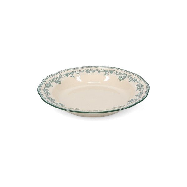 Zelen/slonokoščen jušni porcelanast krožnik ø 23 cm Cyril – S|P Collection-image-2