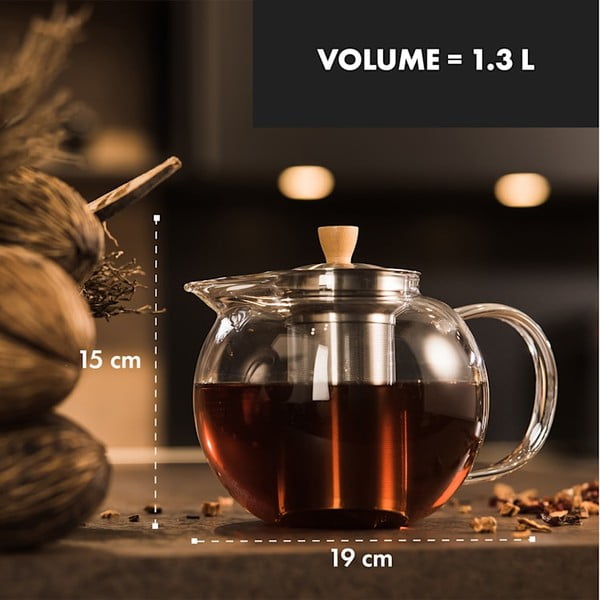 Stekleni čajnik Klarstein Sencha, 1,3 l-image-1