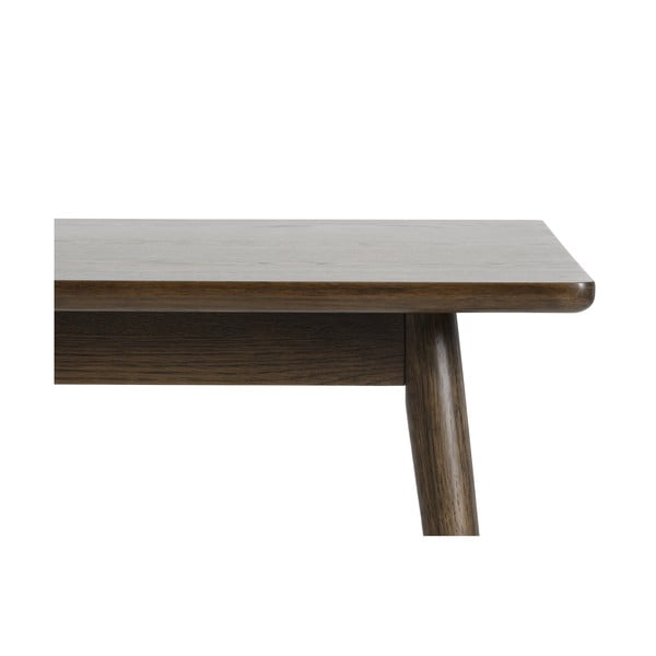 Rjava raztegljiva jedilna miza z mizno ploščo v hrastovem dekorju 190x90 cm Barrali – Unique Furniture-image-4