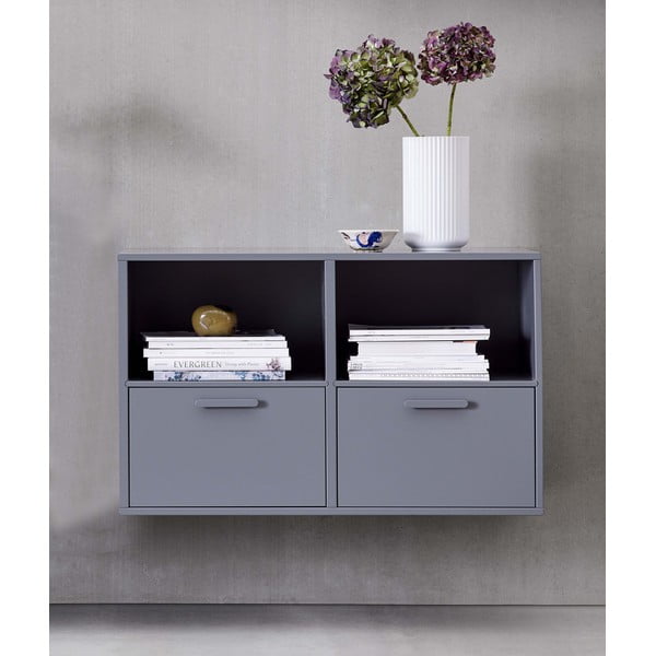 Siva stenska komoda z 2 vrati Hammel Keep-image-1