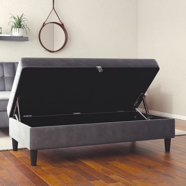 Siv žameten tabure Hartford – Støraa-image-1