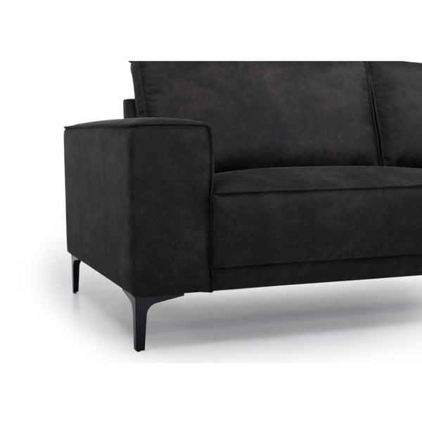 Antracitno siva kotna sedežna garnitura iz imitacije usnja (levi kot) Copenhagen – Scandic-image-4