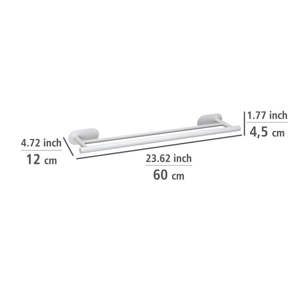 Belo držalo za brisače iz nerjavečega jekla z namestitvijo brez vrtanja Orea Duo – Wenko-image-4