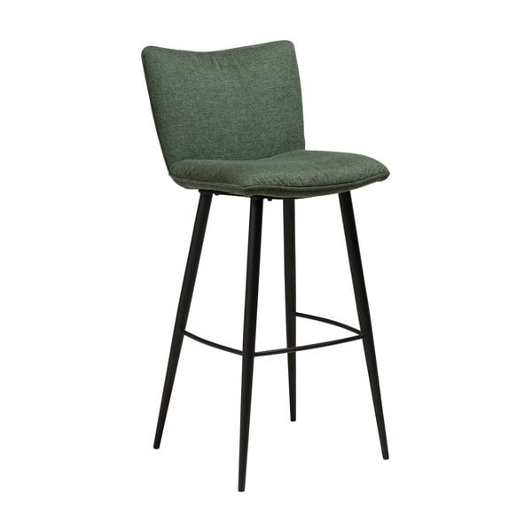 Zelen barski stol z jeklenimi nogami DAN-FORM Join, višina 103 cm
