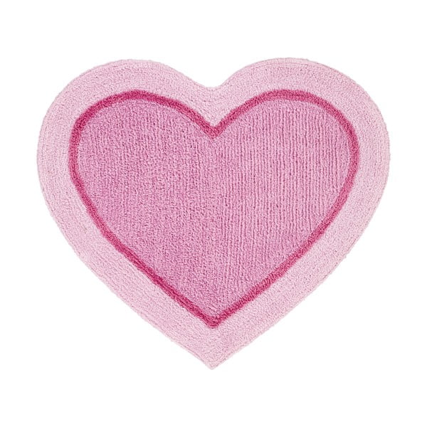 Rožnata otroška preproga v obliki srca Catherine Lansfield Heart, 50 x 80 cm