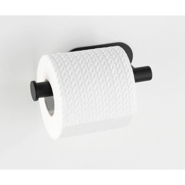 Mat črno držalo za toaletni papir iz nerjavečega jekla z namestitvijo brez vrtanja Orea – Wenko-image-1