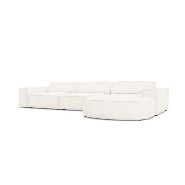 Bež kotni kavč s tkanino bouclé (desni kot) Jodie - Micadoni Home-image-3