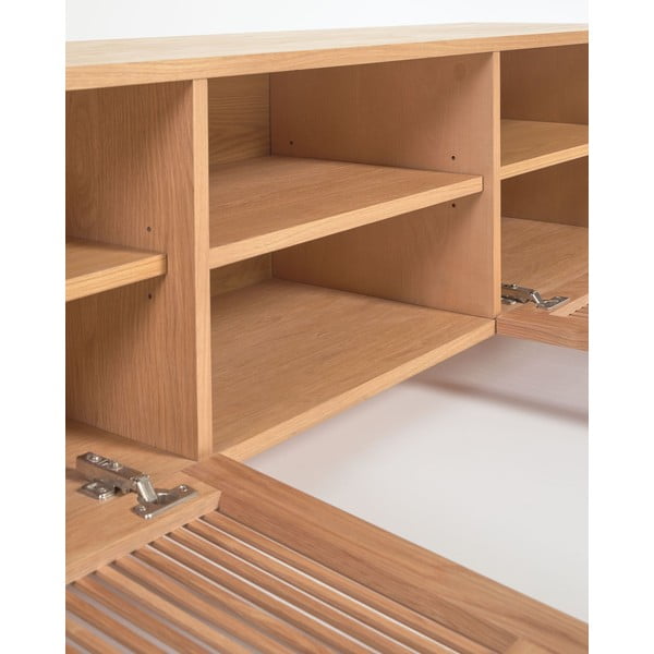 TV omarica v hrastovem dekorju v naravni barvi 180x50 cm Beyla – Kave Home-image-4