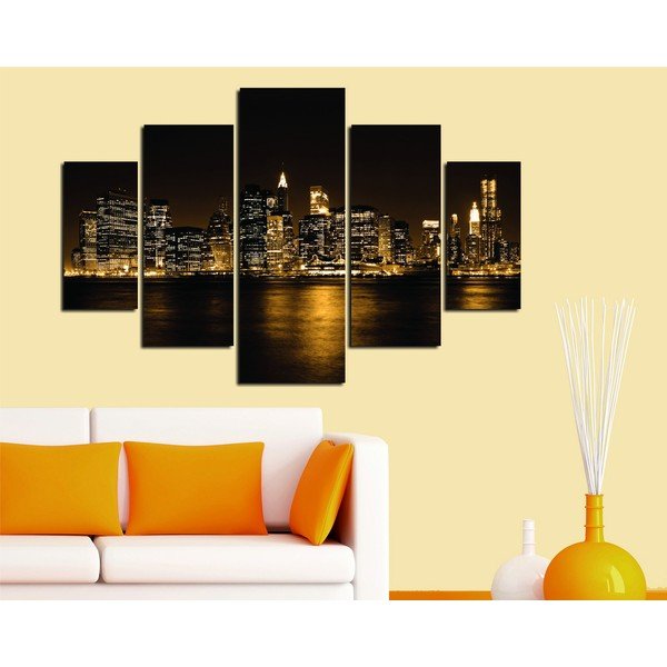 5-delna stenska slika New York City-image-1