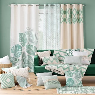Mentolno zelena/kremno bela pralna preproga 60x90 cm Athena – douceur d'intérieur