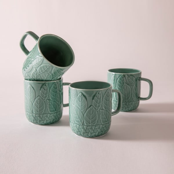 Turkizne porcelanaste skodelice v kompletu 4 ks 400 ml Heath Jade – Ladelle-image-3