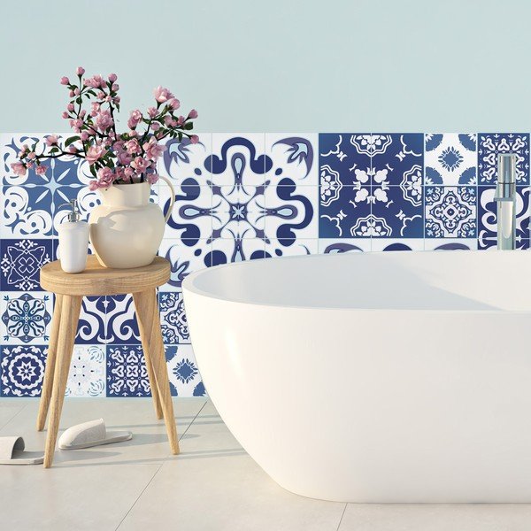 Komplet 24 nalepk Ambiance Azulejos Polka, 50 x 60 cm-image-4