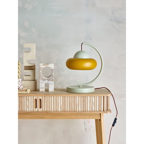 Oker rumena/kremno bela namizna svetilka (višina 34,5 cm) Bubble – Bloomingville-image-1
