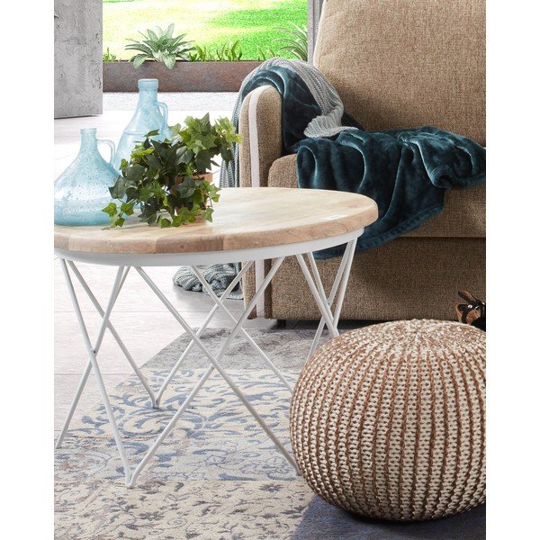 Rjavo-bel tabure La Forma Shore-image-2