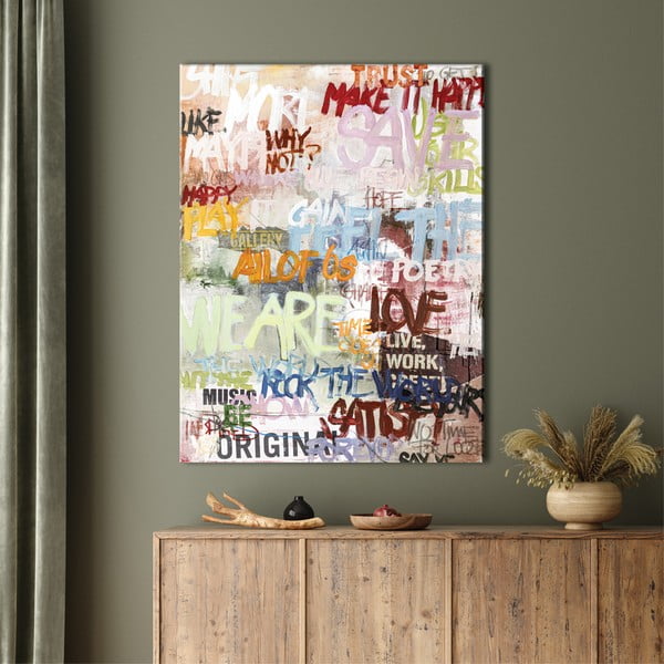 Slika z ročno naslikanimi elementi 90x118 cm Streetlife    – Malerifabrikken-image-1