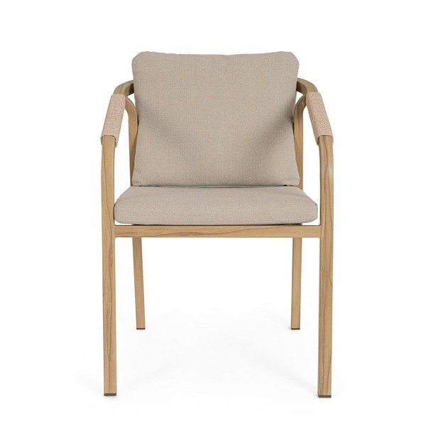 Kovinski vrtni stol v naravni barvi Kalimera – Bizzotto-image-2