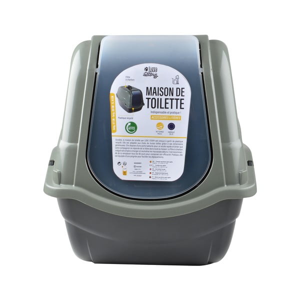 Kaki zeleno mačje stranišče WC 39x57 cm - Love Story-image-3