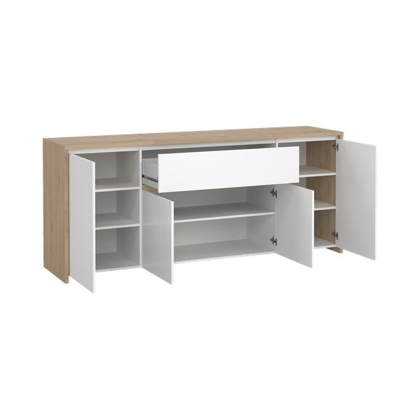 Bela komoda v hrastovem dekorju 197x84x48 cm Next – Tvilum-image-3