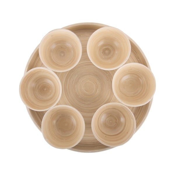 Bel bambusov komplet za serviranje ø 32 cm Puro – PT LIVING-image-2