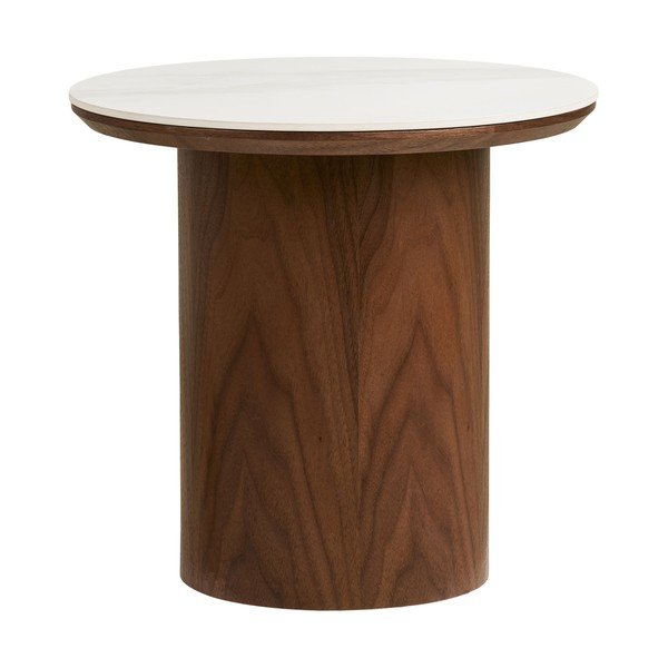 Okrogla stranska mizica s keramično ploščo ø 40 cm Noli – House Nordic