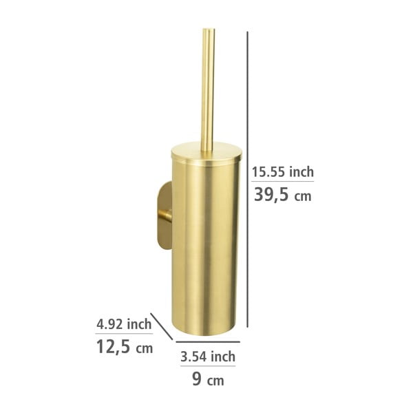 WC ščetka iz nerjavečega jekla v zlati barvi Orea Gold - Wenko-image-2