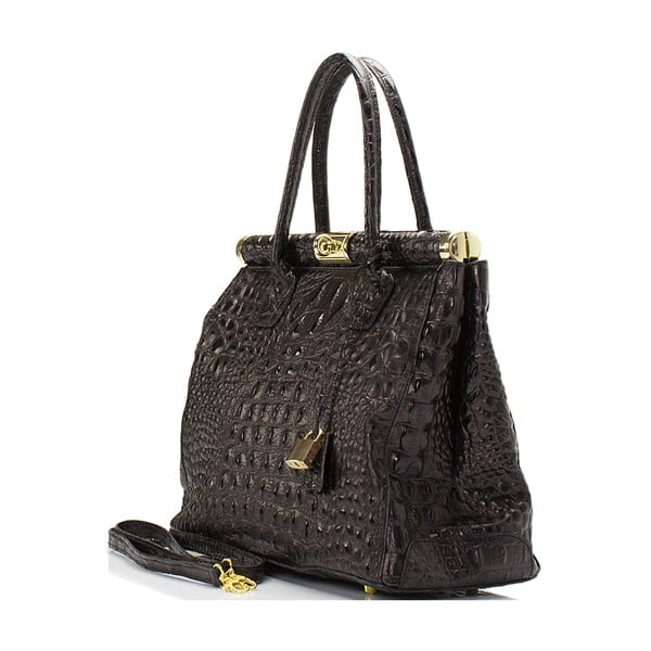 Črna usnjena torbica Lisa Minardi Lantha-image-2