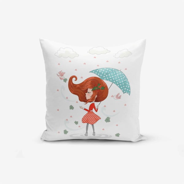 Prevleka za vzglavnik Minimalist Cushion Covers Girl With Umbrella, 45 x 45 cm
