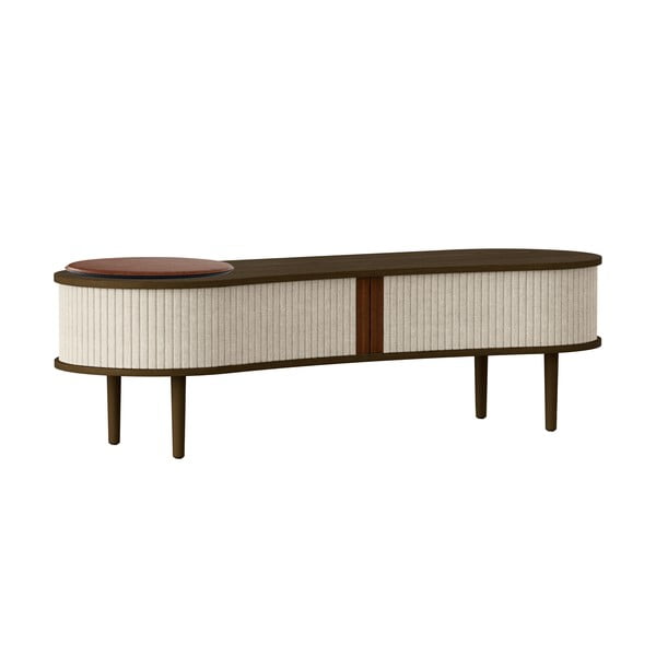 Rjava/bež TV omarica v hrastovem dekorju 140x40 cm Audacious – UMAGE-image-4