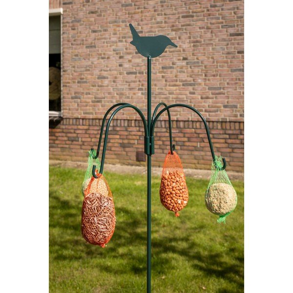 Temno zelena krmilnica za ptice Esschert Design, višina 148 cm-image-4