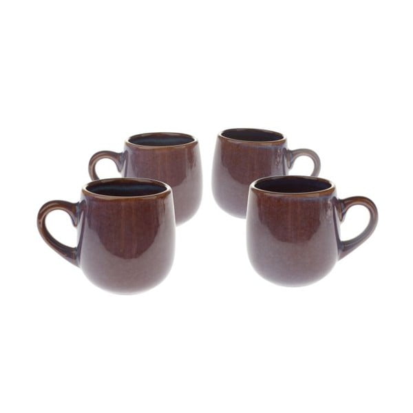 Vijolične keramične skodelice v kompletu za espresso 4 ks 100 ml – Dakls